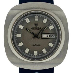 Nivada 39mm Men's Antarctic Automatic Day-Date Cushion Shaped Watch- Ref: 67040!